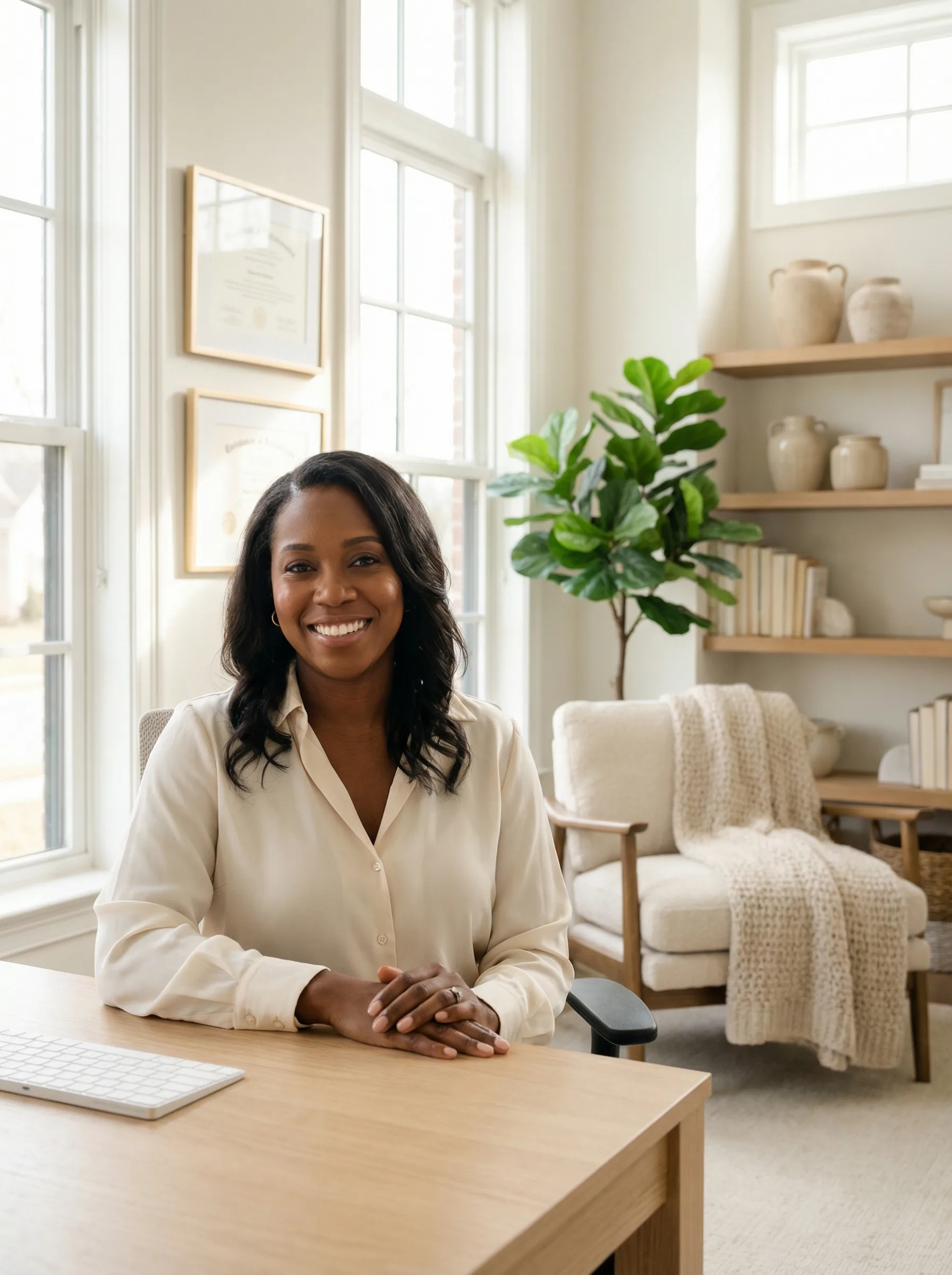 Nurtura care coordinator at her desk